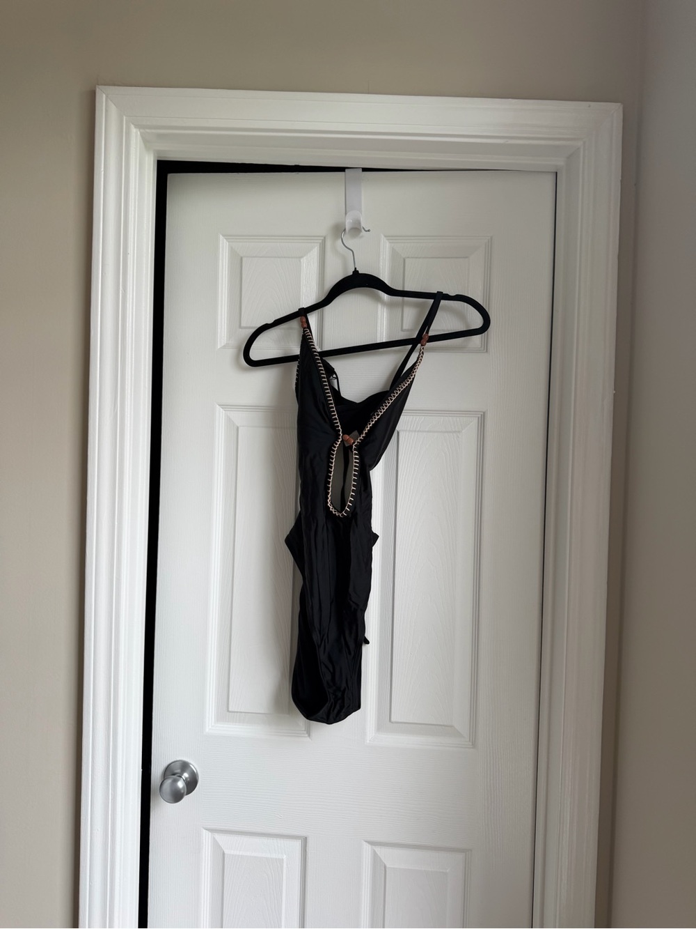 Shade & Shore Black One-Piece Swimsuit with Contrast Trim
